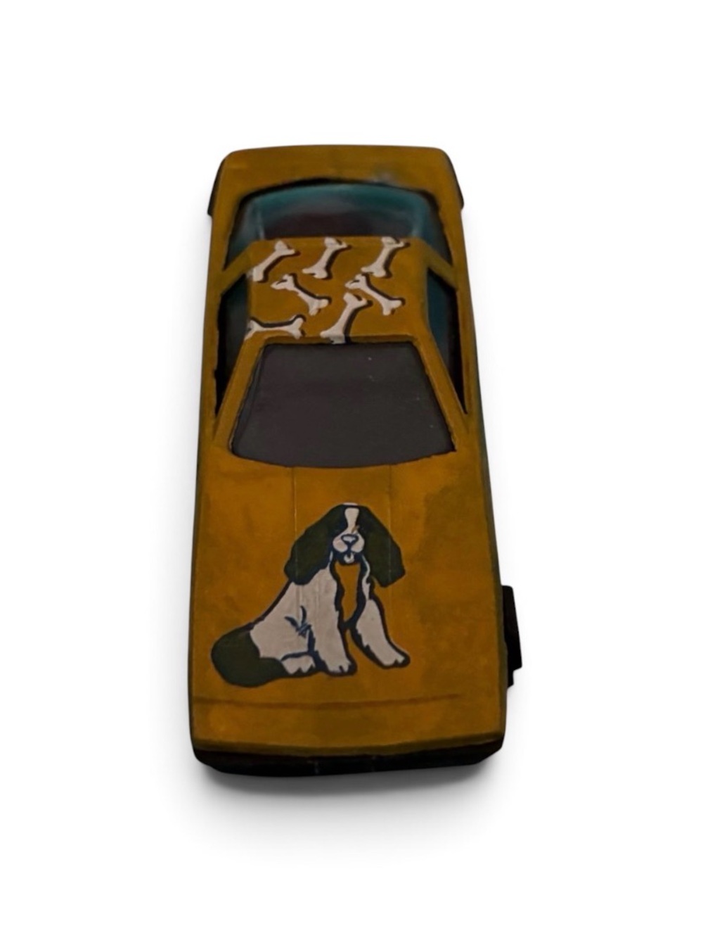 Yellow Dog Bone Pattern Pet Car Toy